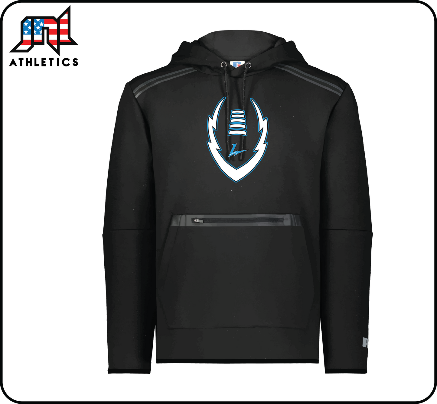 Lightning Football Logo Tech Hoodie